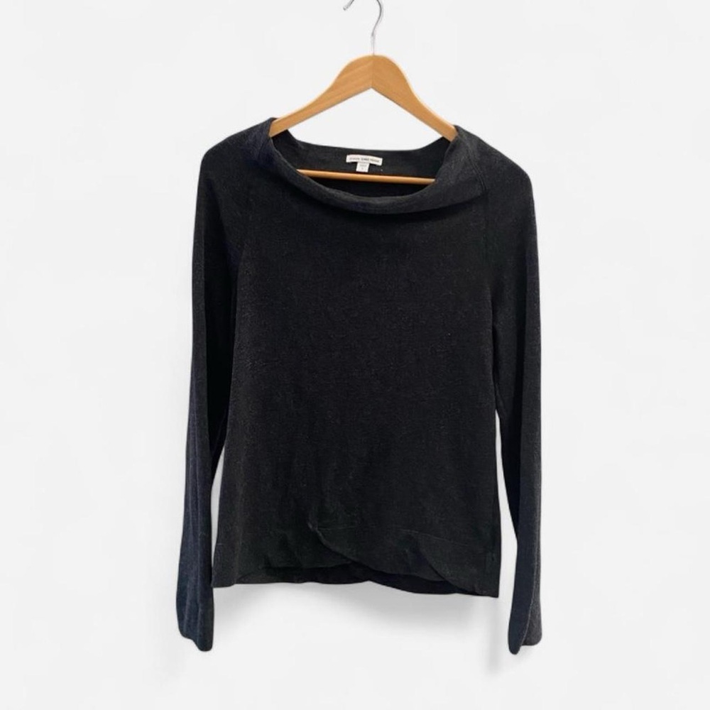 James Perse black heather long sleeve top